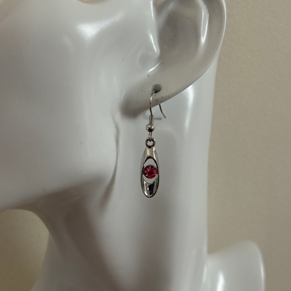 BOGO Pink Rhinestone Drop Earring